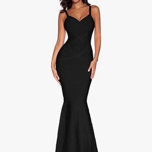 Maxi Bandage Dress Fishtail Bodycon Formal Evening